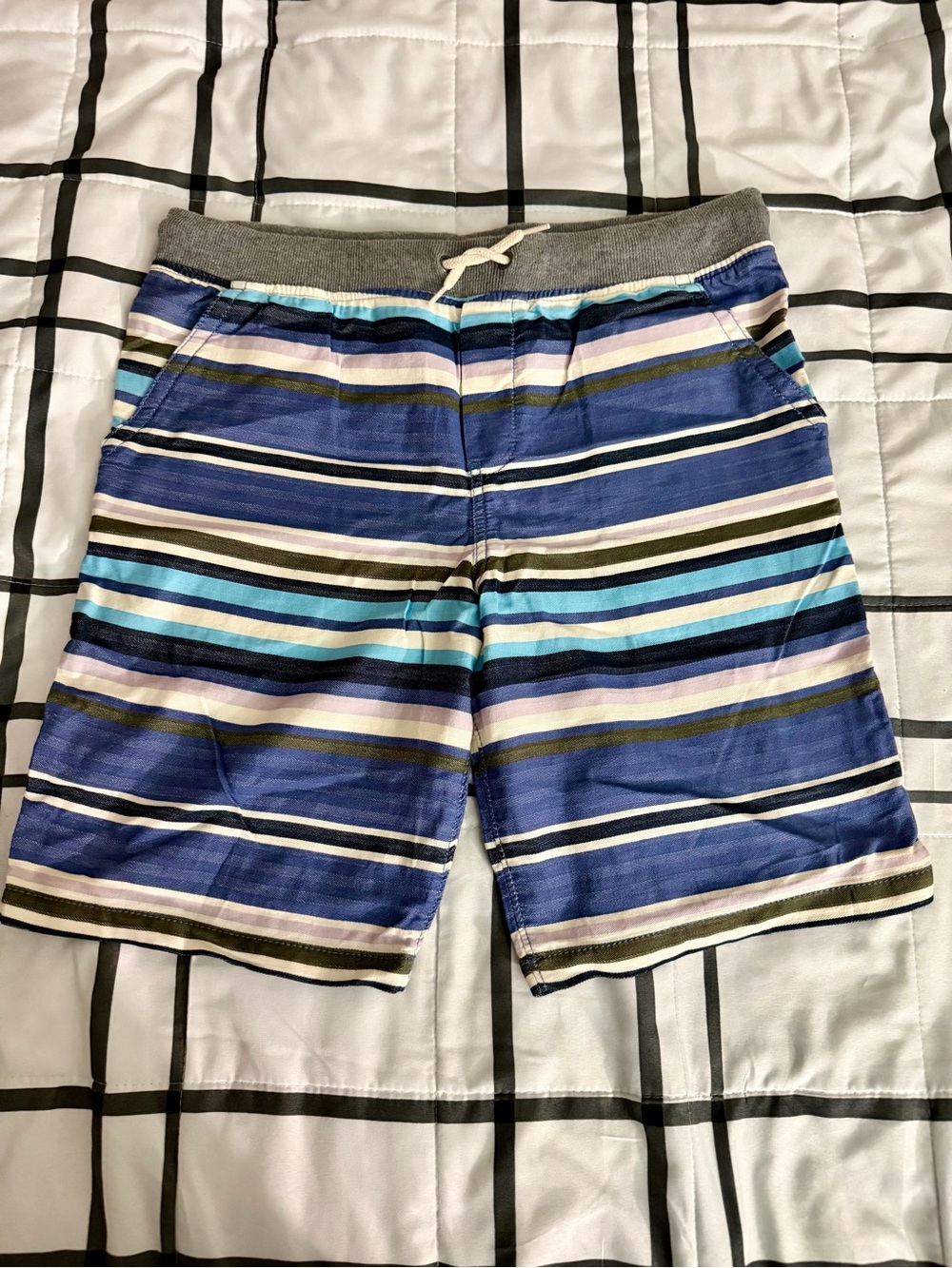 Kid’s Striped Swim Shorts - Blue Multicolor